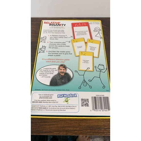 Play Monster Adult Crazy Runs In The Family Party Relative Insanity Card Game - Picture 3 of 5